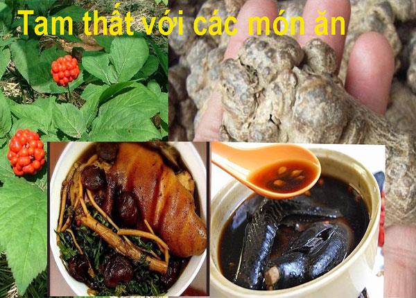 Món ăn và bài thuốc trong YHCT Sài Gòn có sử dụng tam thất